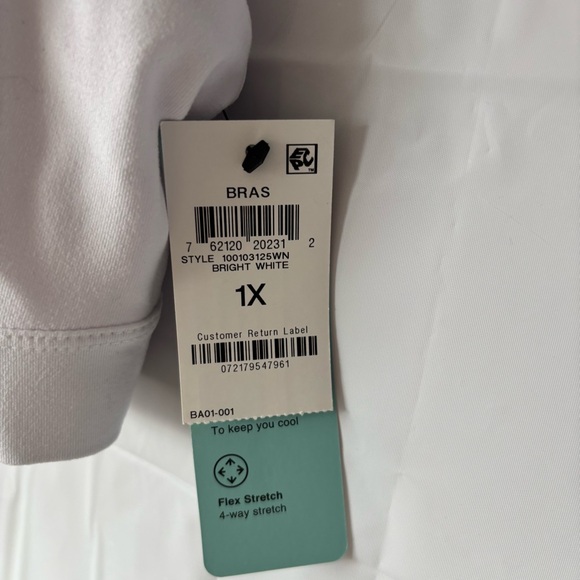 NWT Ideology White Strappy Performance Sports Bra SZ 1X - Picture 7 of 12